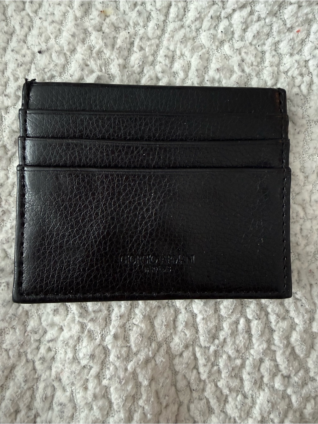 Giorgio Armani Black Leather Card  Key Holder Gwp Perfume
